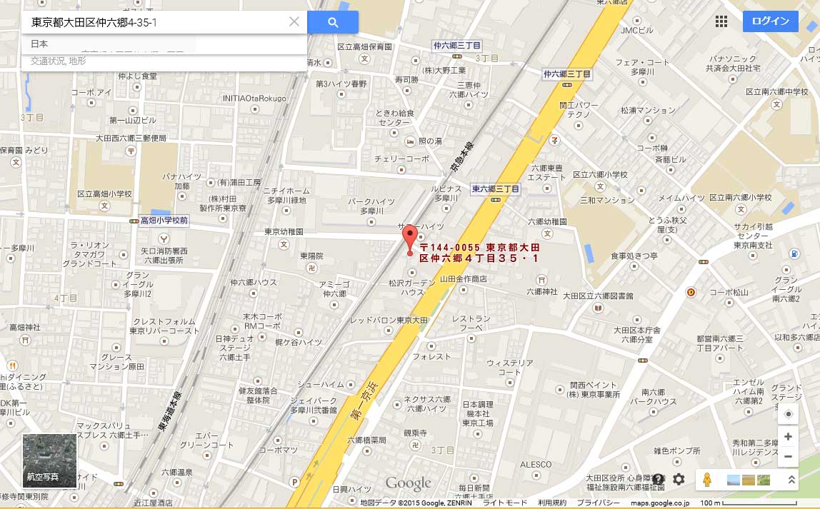 クリックするとGoogle Mapを表示します。